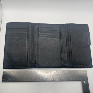 Made in India Calfskin Leather Travel Document Wallet Black